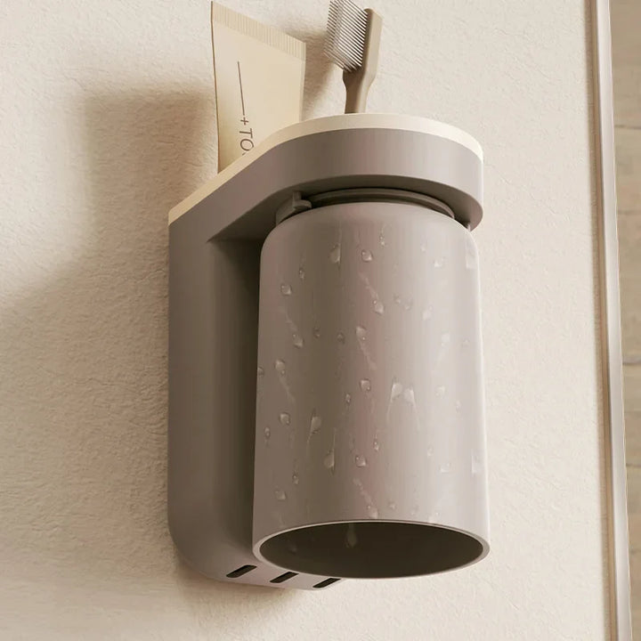 DuoClean 2-in-1 Wall Mount for Toothbrush and Cup – Clever Storage Without Drilling Bowlift
