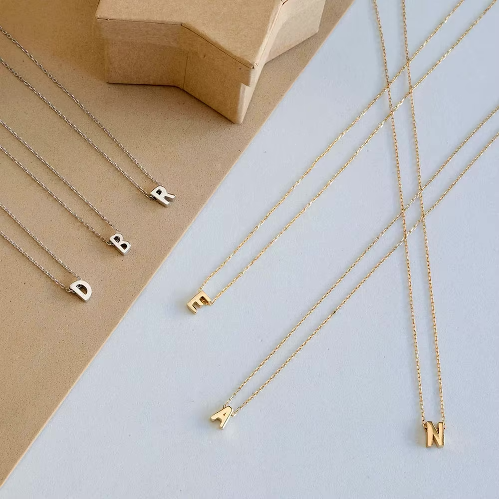 BowLift | Dainty Minimal Letter Initial Necklace