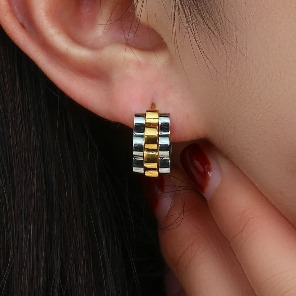 BowLift | Textured Watch Hoop Earrings