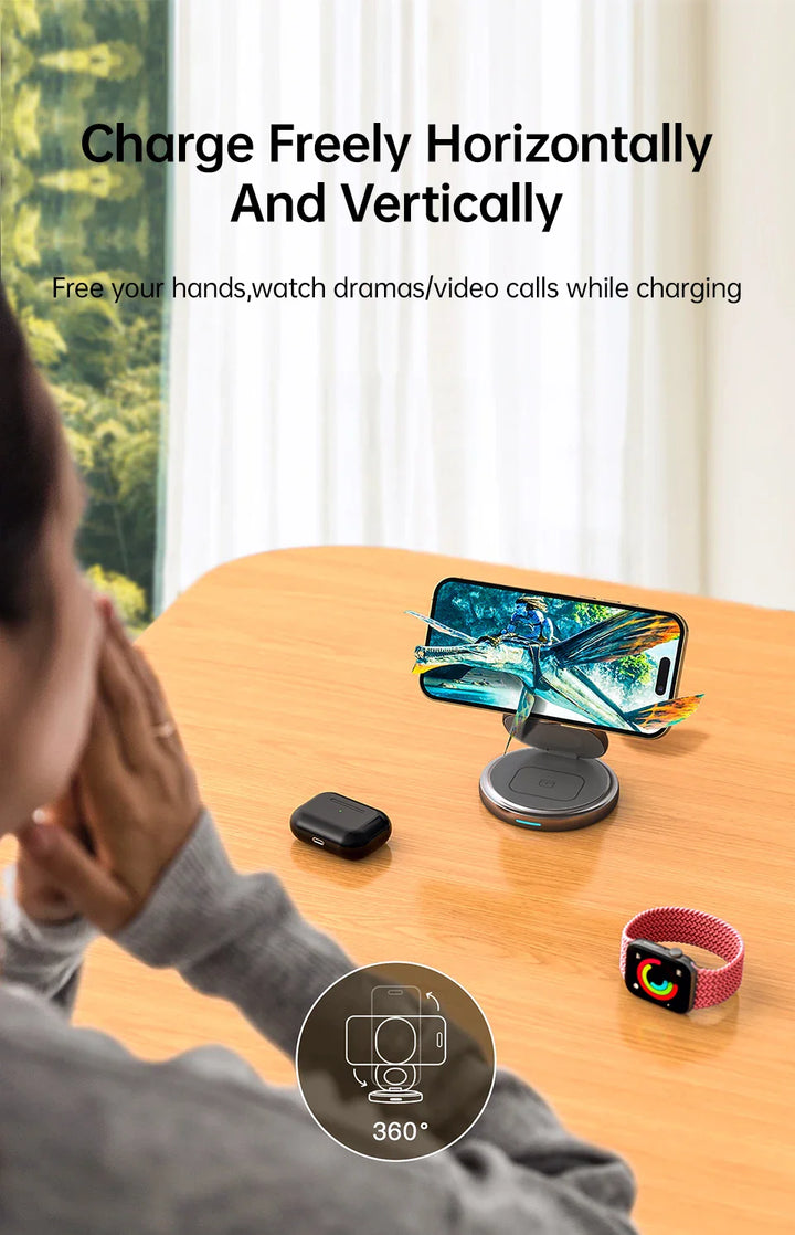 BowLift | 3 in 1 Foldable Magnetic Wireless Charger