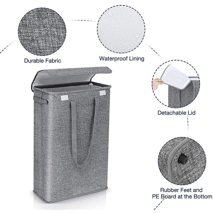 BowLift | 45L Slim Laundry Basket with Lid – Neris