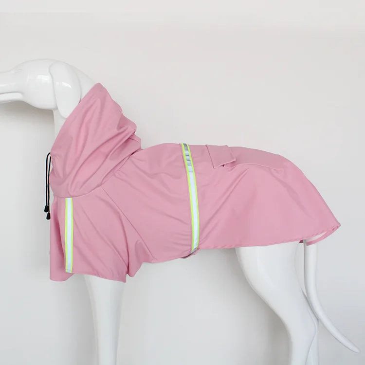 Waterproof Dog Raincoat with Hood & Reflectors Bowlift