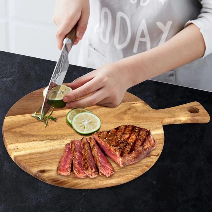BowLift | Acacia Wooden Pizza Paddle & Serving Board - WoodStyle