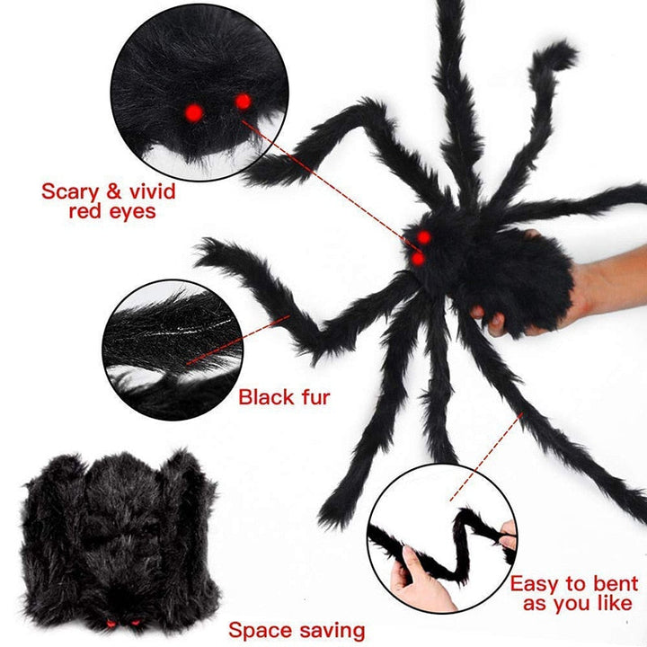 BowLift | Big Black Spider Halloween Party Decoration