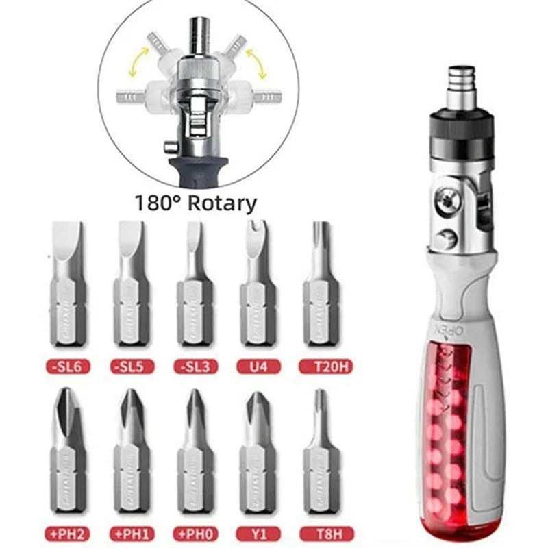 BowLift | Ratchet Master Multi-Angle Foldable Screwdriver Set