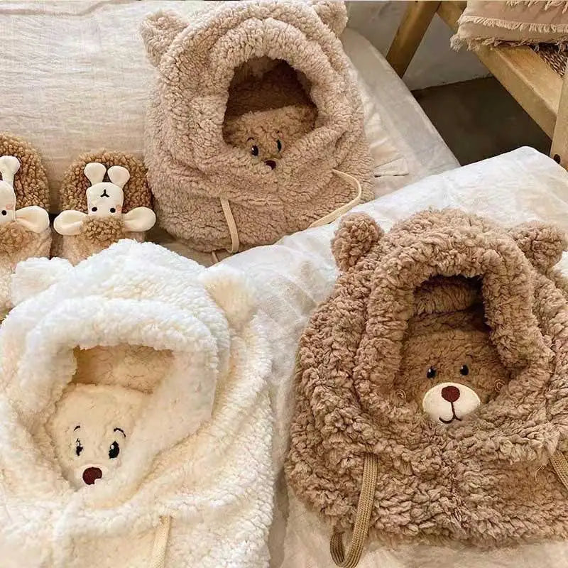 BowLift | Plush Warm Bear Winter Scarf Mask