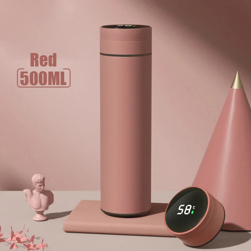 Stainless steel thermos with digital display