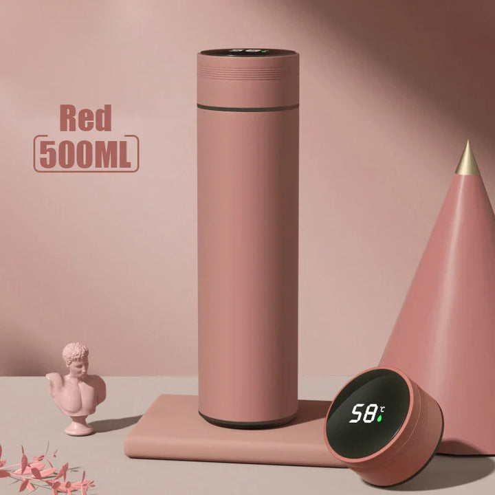 Stainless steel thermos with digital display