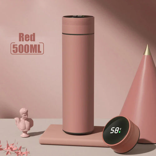 Stainless steel thermos with digital display
