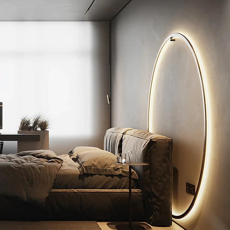 BowLift | Minimalist LED Circle Background Wall Lamp