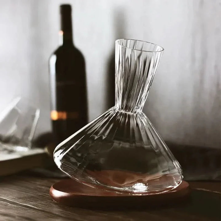 BowLift | Crystal Glass Rotating Wine Decanter 1L