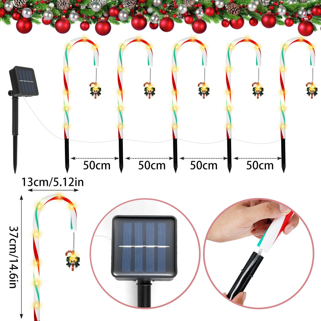 BowLift | Candy Cane Lane LED Solar Lamp