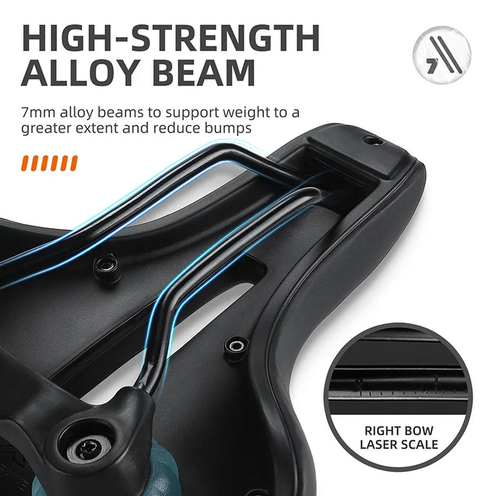 BowLift | High Elastic Shock Absorbing Bicycle Saddle – Waterproof and Breathable Comfortable Bike Seat for Mountain Biking and Road Cycling