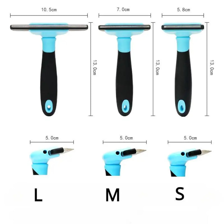 BowLift | FellZart Undercoat Brush for Dogs & Cats | Double-Sided & Replaceable Blade | De-Shedding & Hair Removal
