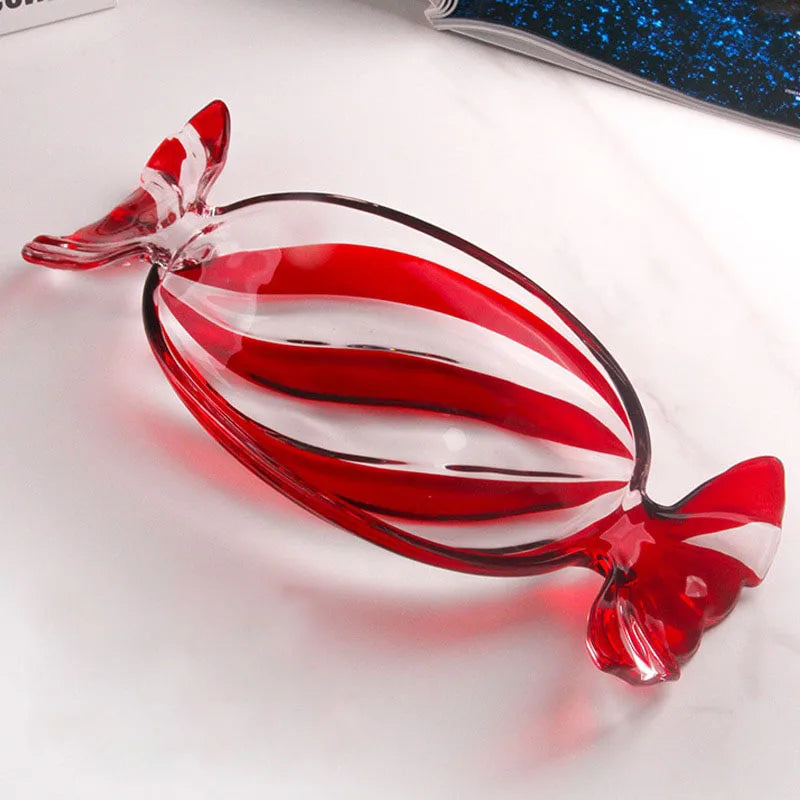 Candy-shaped Glass Snack Plate