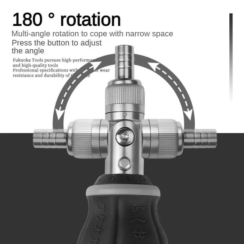 BowLift | 8-in-1 Multifunction Ratchet Screwdriver with Adjustable Angle – FlexiGrip