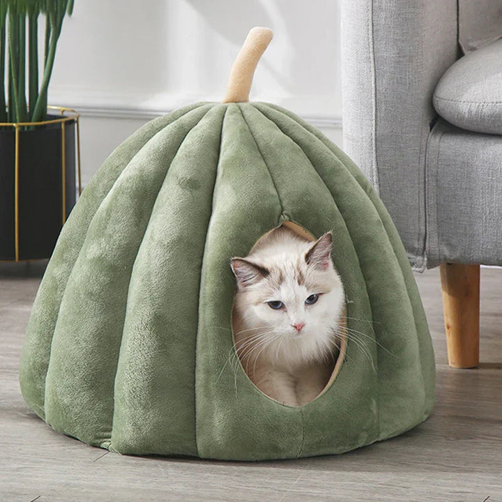 BowLift | Pumpkinpaws Cozy Pumpkin-shaped Cat Bed for winter comfort & halloween atmosphere