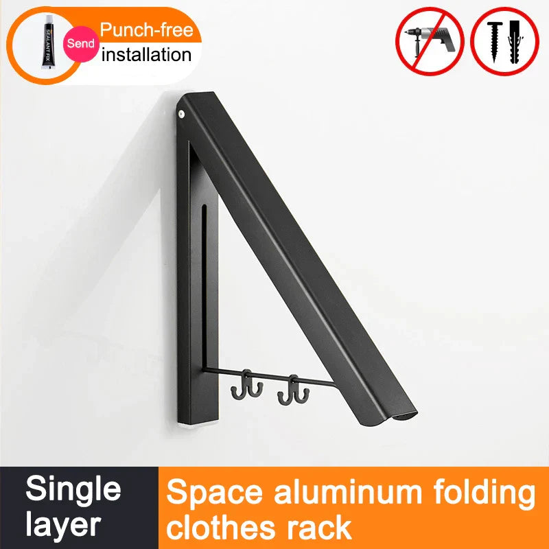 BowLift | Space Saver Foldable Wall Clothes Aluminum Rack