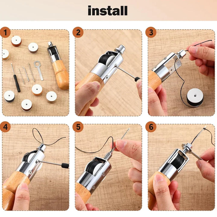 BowLift | Leather Sewing Kit | Hand Sewing Machine & Accessories | Waxed Thread & Tools | For Leather Craft & Repairs