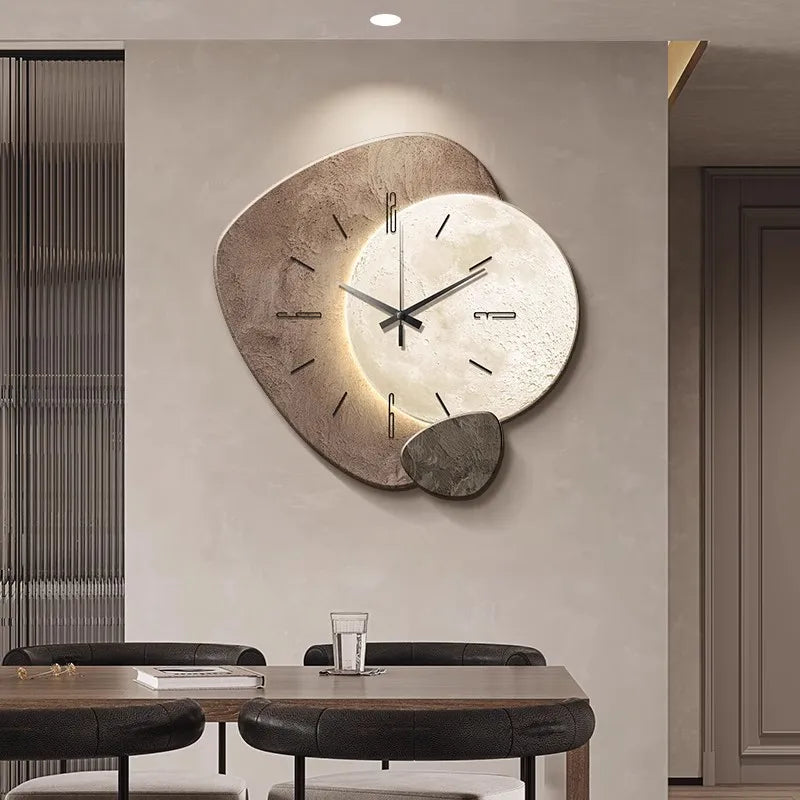 BowLift | Scandinavian Luxurious Wall Clock – Modern Design with Lighting