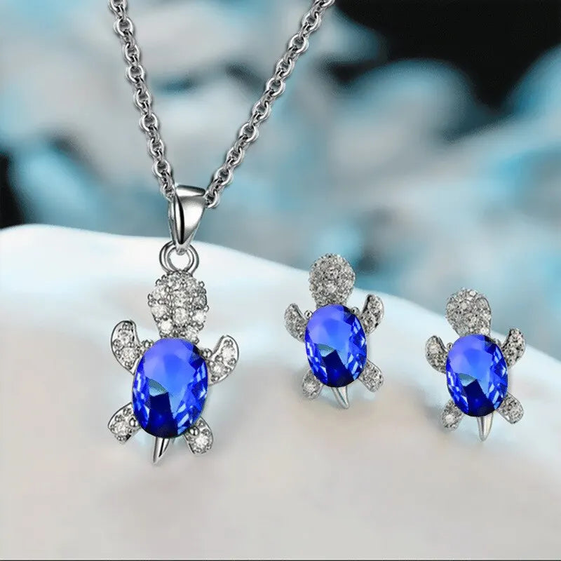 BowLift | Ocean Turtle Lucky Necklace Earring Set
