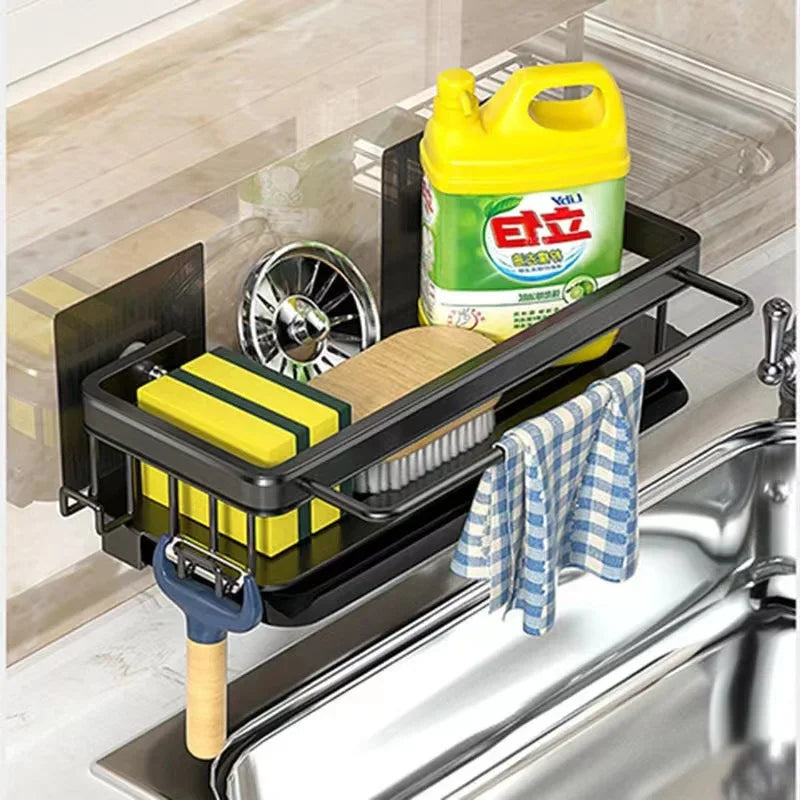 Aluminum Kitchen Shelf | Self-Emptying Sink Shelf – No Drilling Required Bowlift