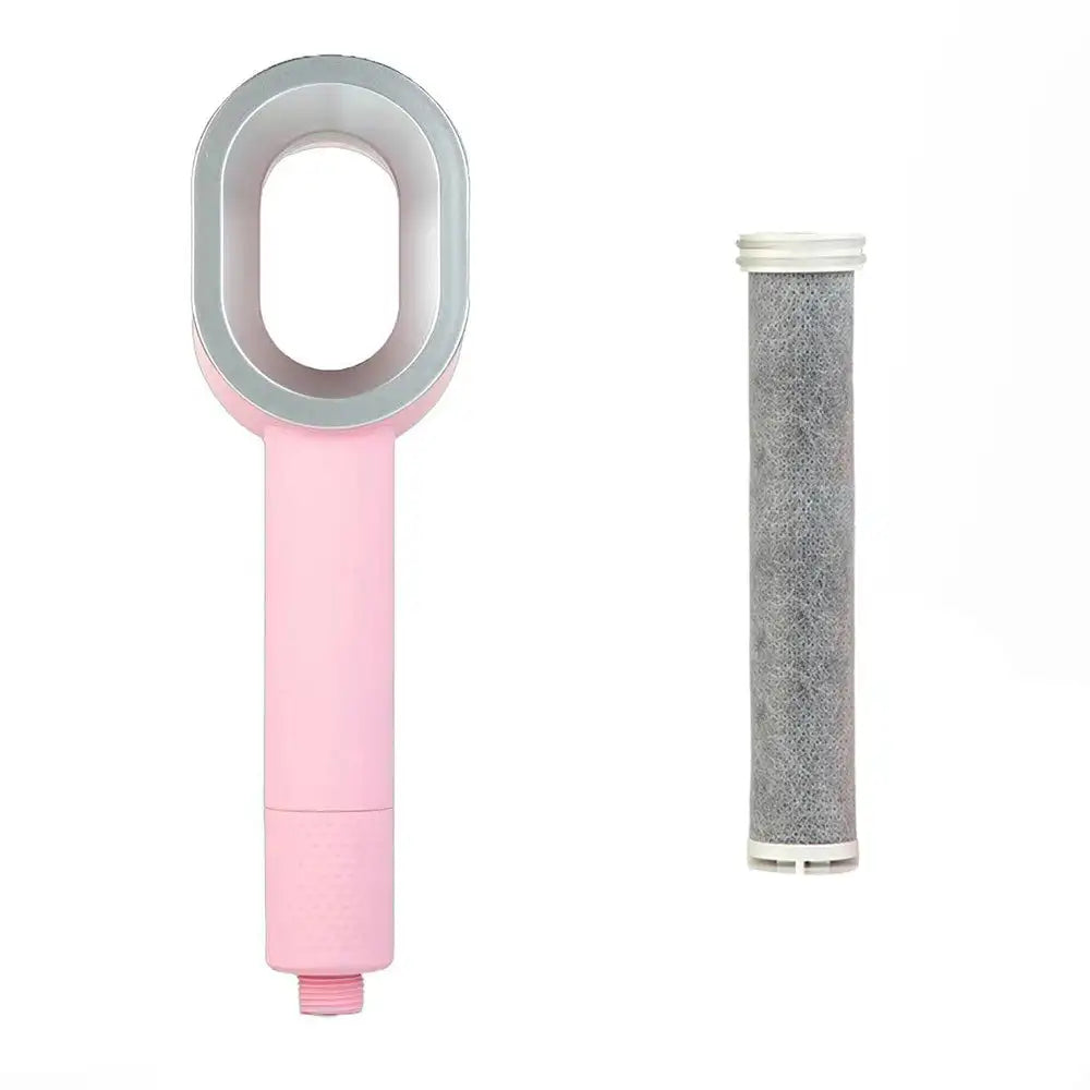 AquaGlow Beauty Filter Showerhead – High pressure, water-saving and purified showering – round handheld model Bowlift