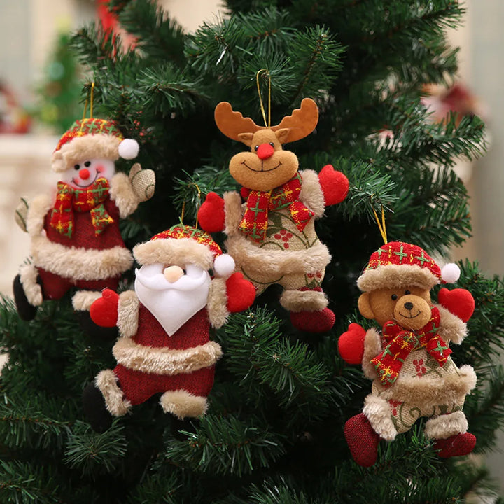 Christmas Tree Ornament Set – Christmas Decoration with Santa Claus, Reindeer, and Snowman | Bowlift