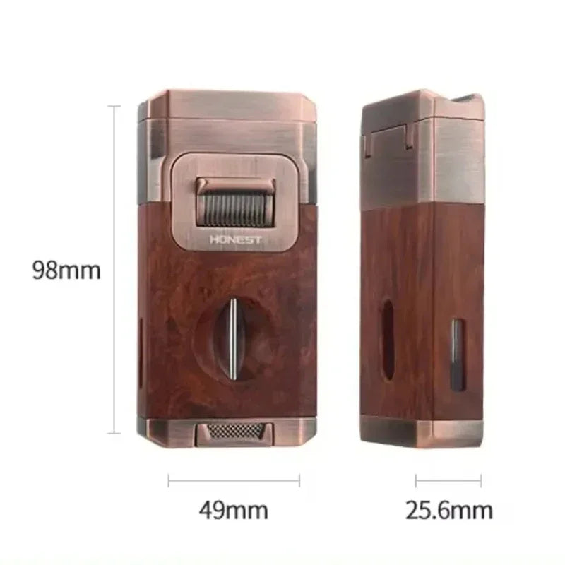 Metal Double Jet Flame Wind Proof Butane Lighter | Bowlift