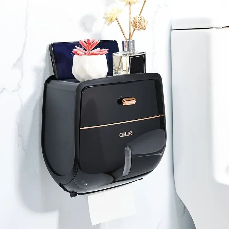 BowLift | Wall-Mounted Double Layer Tissue Organizer Box