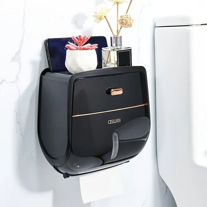 BowLift | Wall-Mounted Double Layer Tissue Organizer Box