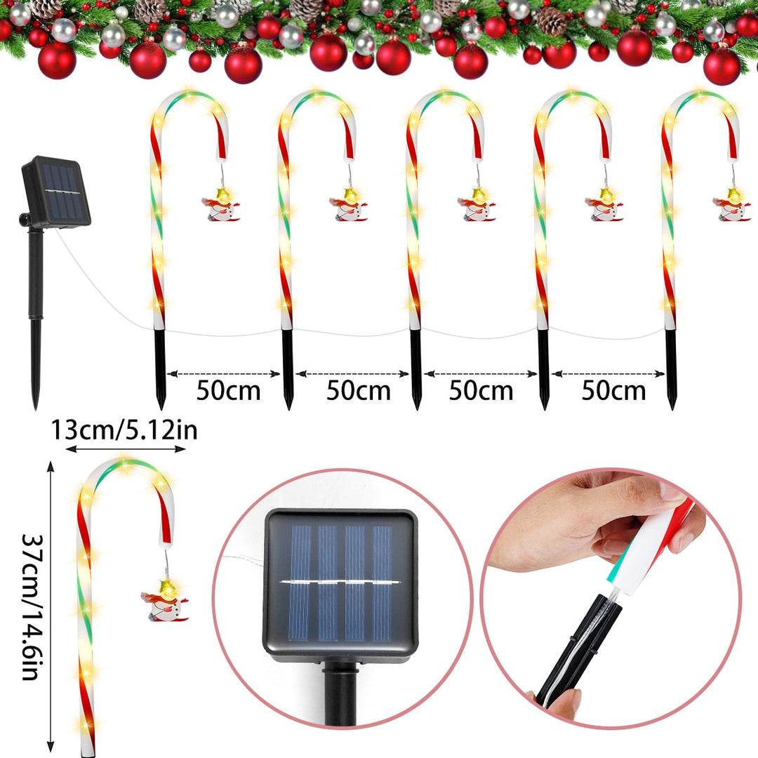 BowLift | Candy Cane Lane LED Solar Lamp