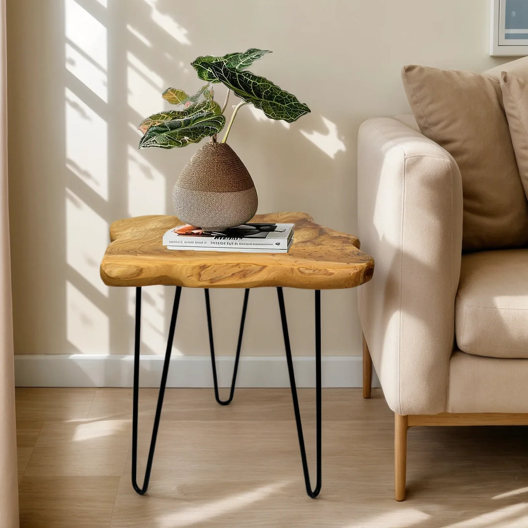 BowLift | Natural Wooden Side Table