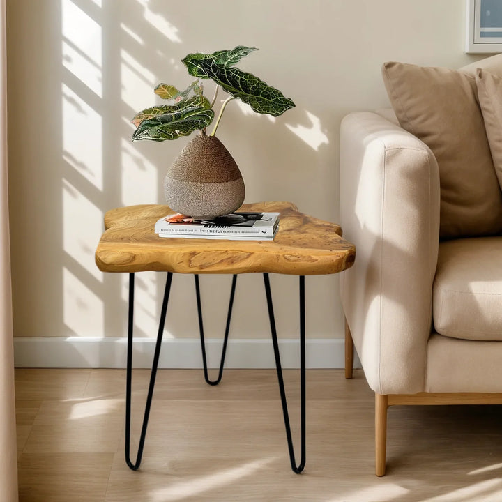 BowLift | Natural Wooden Side Table
