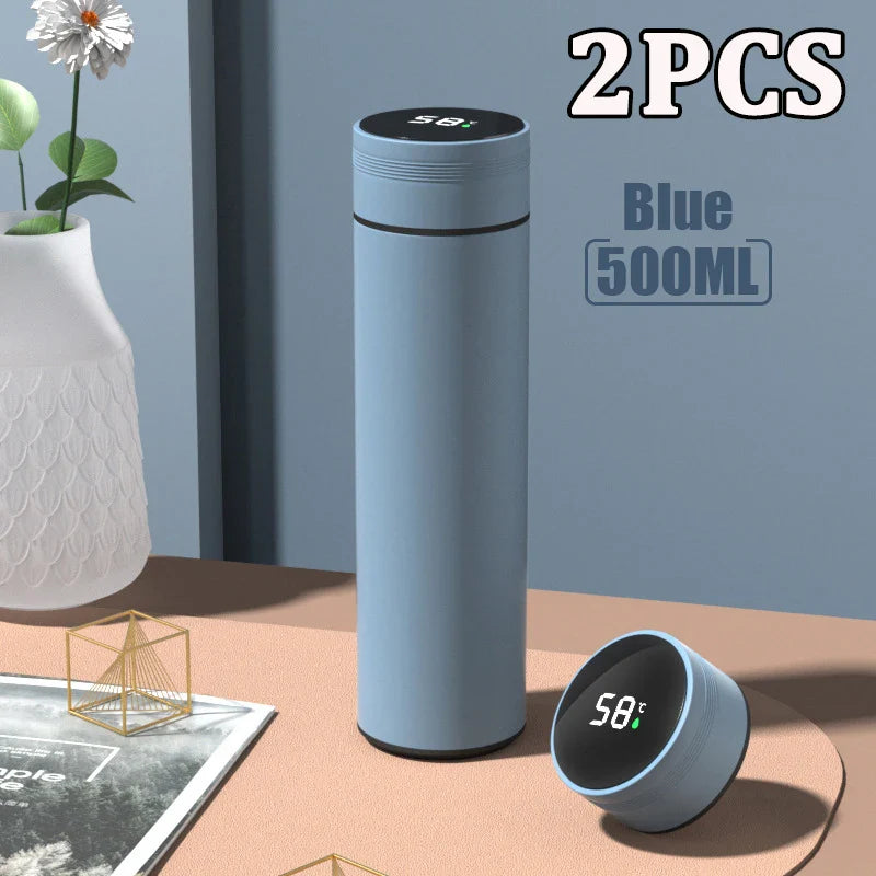 Stainless steel thermos with digital display