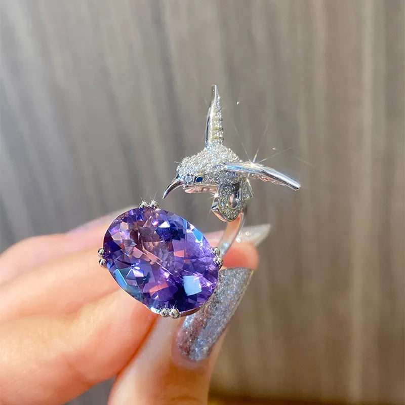 BowLift | Majestic Hummingbird Gemstone Ring