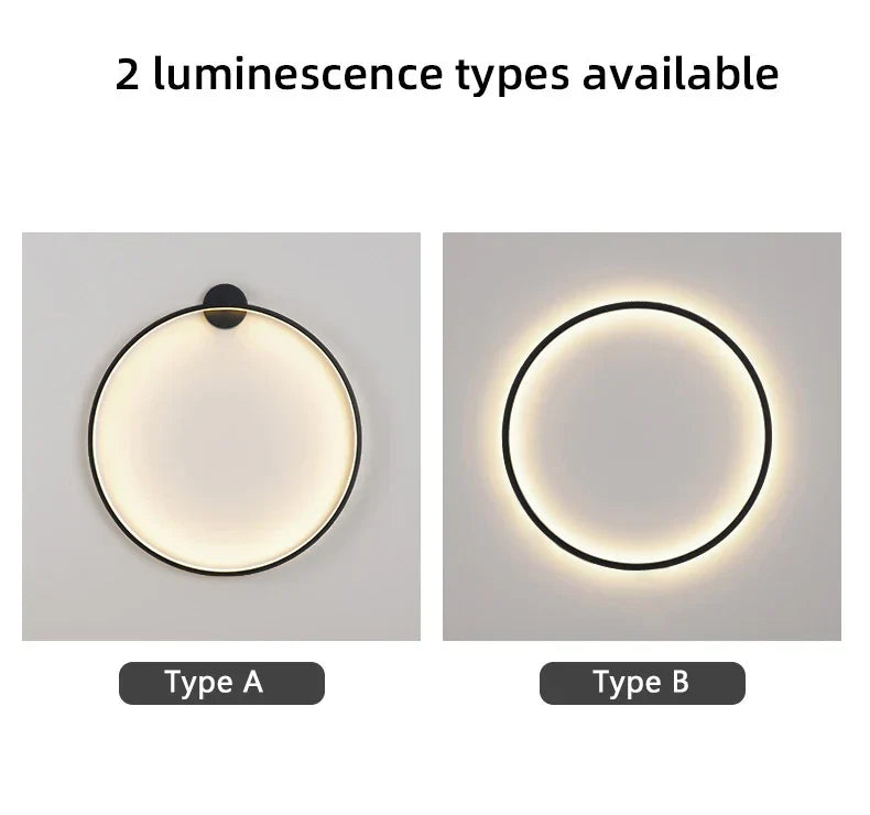 BowLift | Minimalist LED Circle Background Wall Lamp