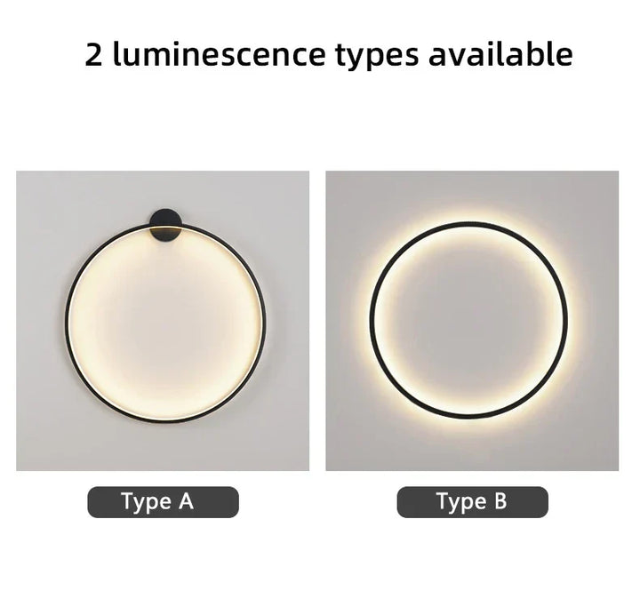 BowLift | Minimalist LED Circle Background Wall Lamp