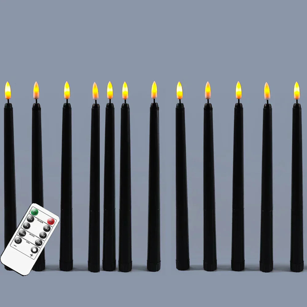 BowLift | Black LED tealights without flame with remote control for an unforgettable atmosphere