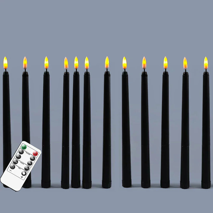 BowLift | Black LED tealights without flame with remote control for an unforgettable atmosphere