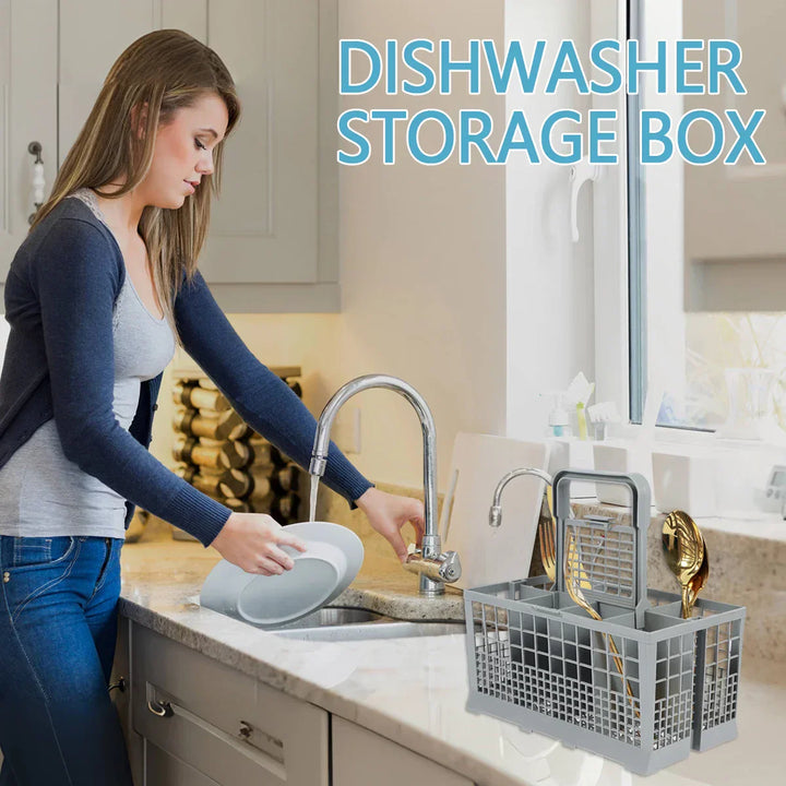 BowLift | DishEase Cutlery Basket | Foldable & Universal | Sturdy & Heat Resistant | For Dishwasher