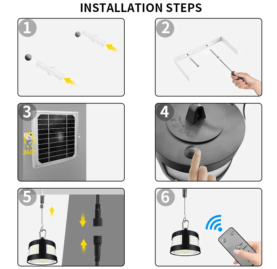 BowLift | Eco Solar Panel Outdoor Waterproof Light System