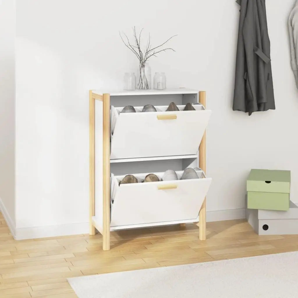 BowLift | Slim Entryway Shoe Cabinet with Doors 57.5 × 33 × 80 cm – TidyStep
