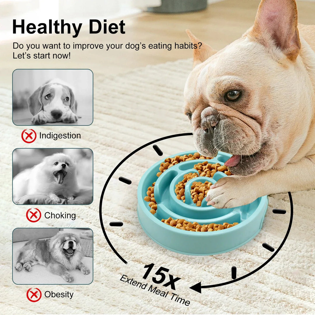 BowLift | SnackMaze Bowl | Anti-Gulping Bowl for Dogs & Cats | Non-Slip & BPA-Free | Slow Eating for Healthy Digestion