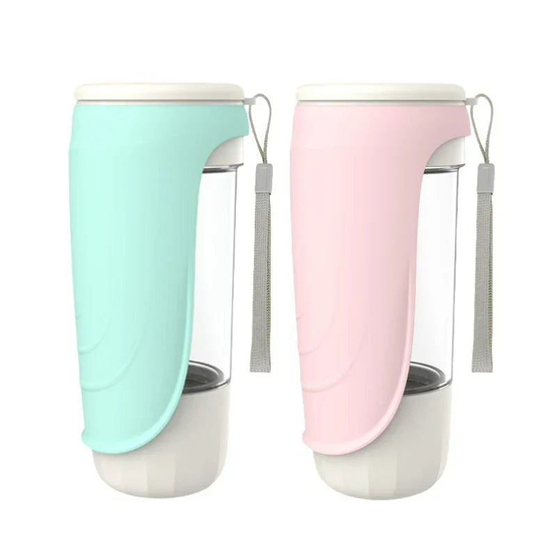 BowLift | 2-in-1 Dog Water Bottle Vanduro GoSip | Foldable Water Dispenser with Bowl & Food Compartment | For Small & Large Dogs | Portable & Leakproof