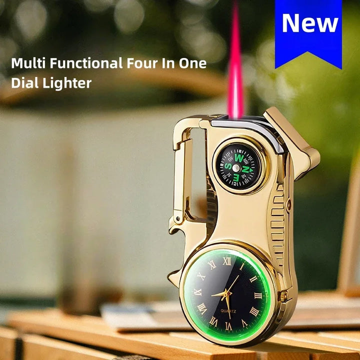 BowLift | 4in1 Windproof Metal Butane Compass Watch Keychain Lighter