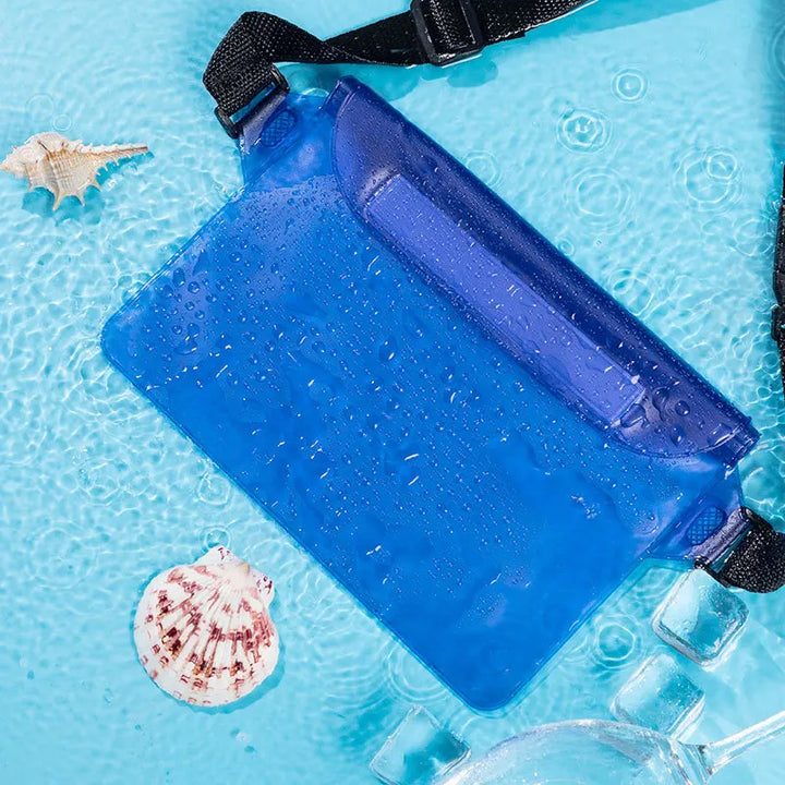 BowLift | Waterproof Hip Bag AquaSafeX | 3-fold Sealing | Transparent Dry Bag for Smartphone & Valuables | Adjustable Strap