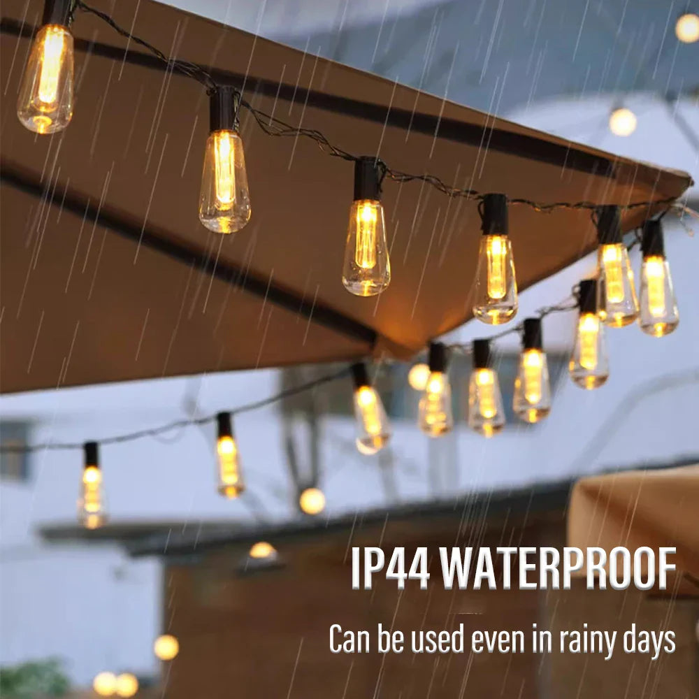 BowLift | LED Solar String Lights SolaLuma | Waterproof IP44 | For Garden, Terrace & Camping | Automatic Lighting