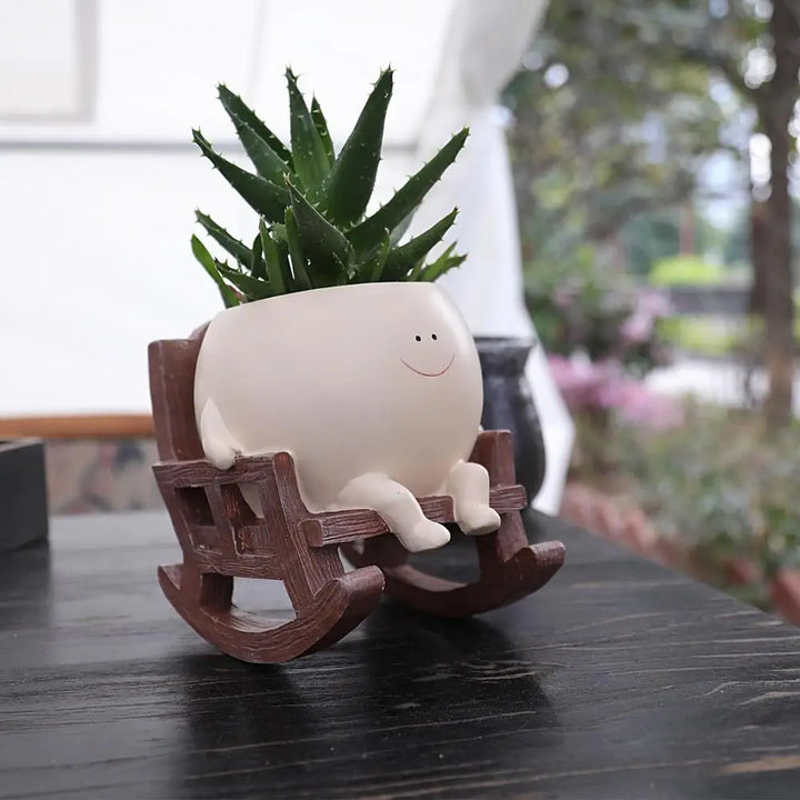 Swing chair succulent pot