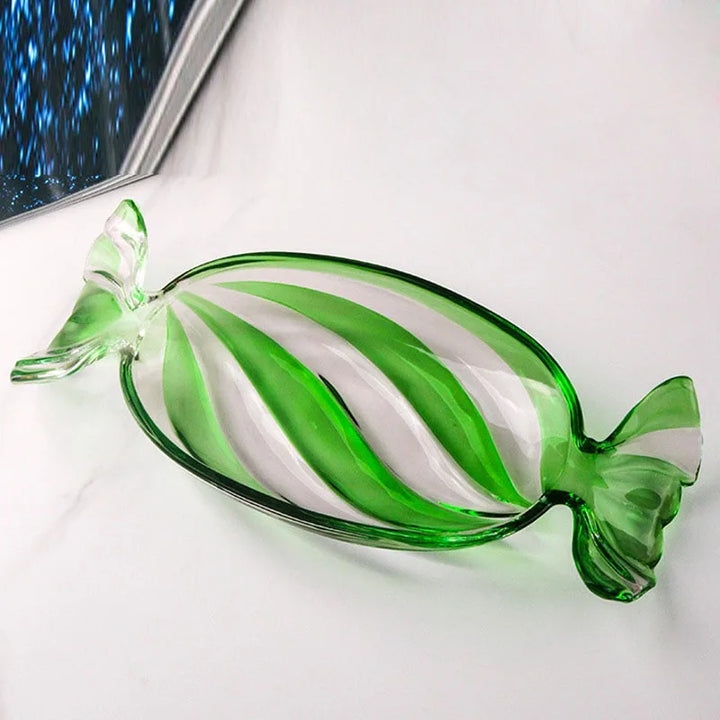 Candy-shaped Glass Snack Plate